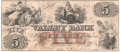 United States Of America The Valley Bank of Maryland 5 Dollars, 1856